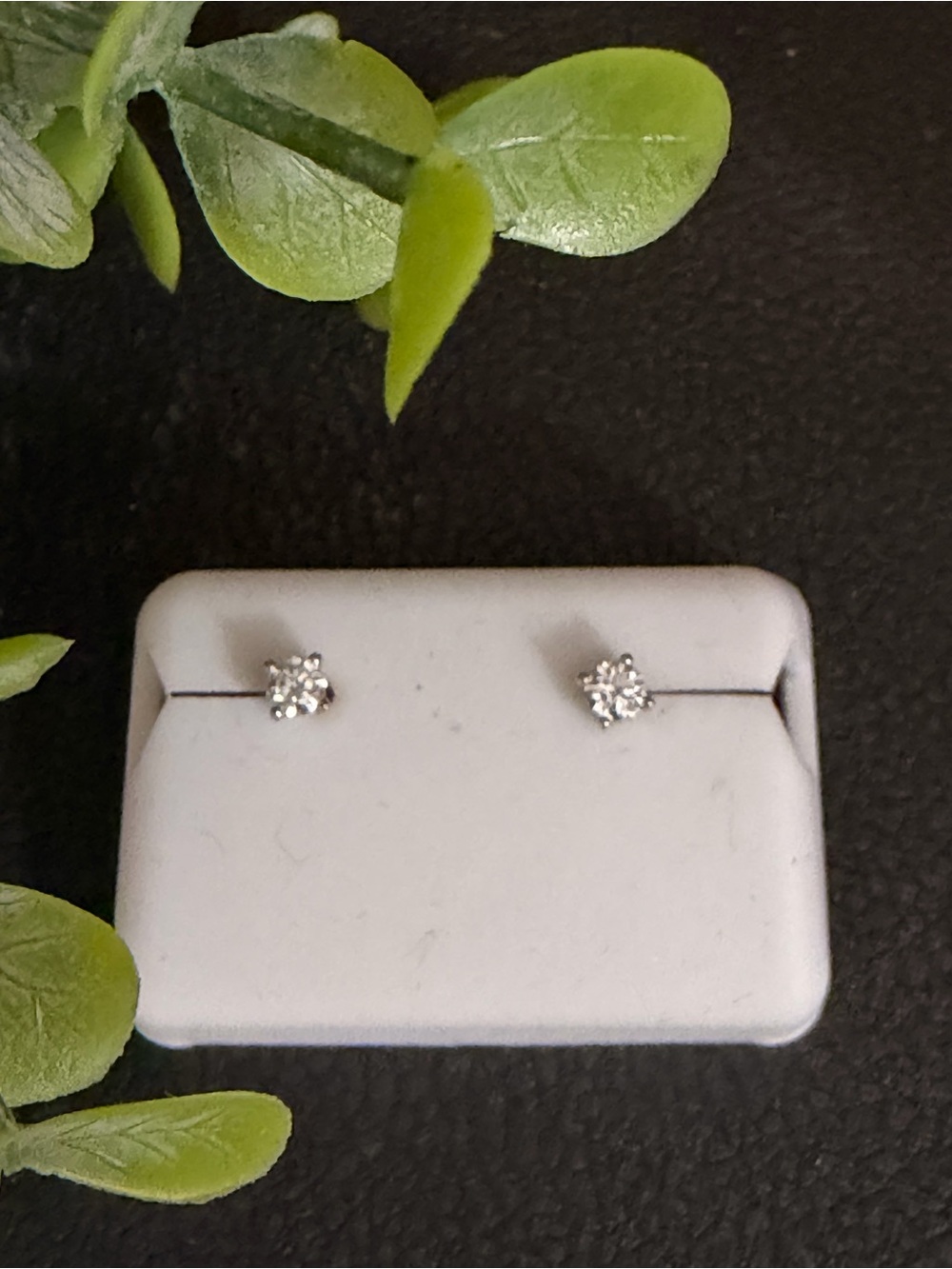 Moissanite Stud Earrings 0.25 CTW Sparkle Silver Tone